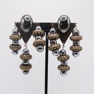 KATE HINES COUTURE MASSIVE DANGLE EARRINGS